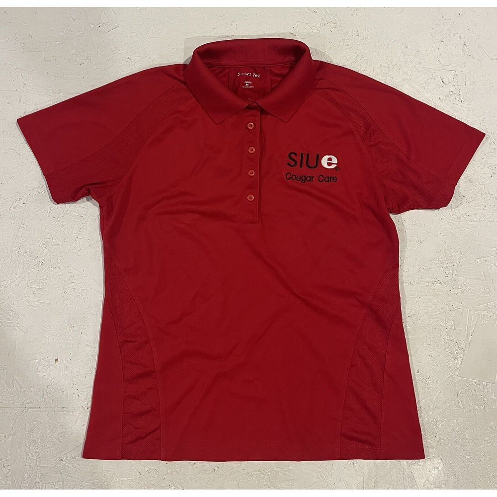 Southern Illinois University Edwardsville SIUE Women's Polo Shirt Size M Red